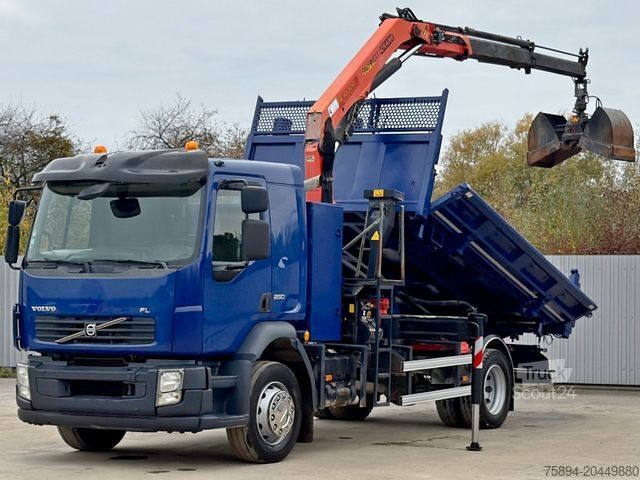 Żuraw samochodowy VOLVO FL280 KIPPER 4,35m *  PALFINGER PK 10000 + FUNK