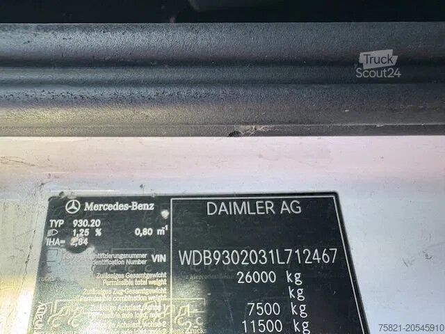 Chassis met cabine Mercedes-Benz Actros 2632 MP3 6x2 Lift / Steering axle