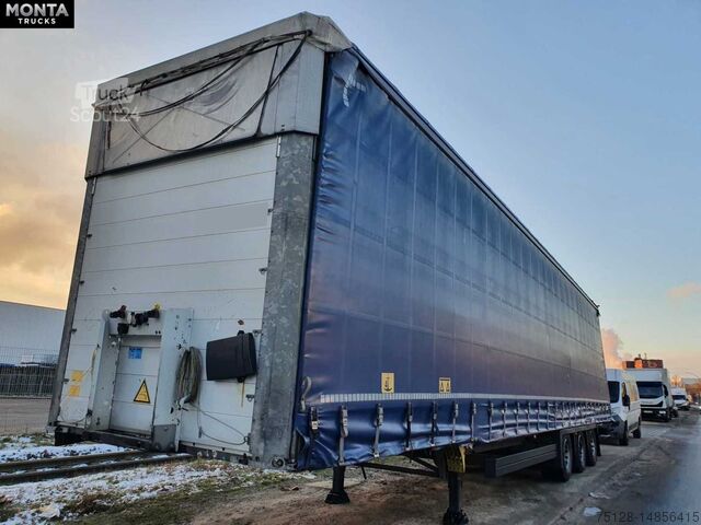 Semi-trailer with flatbed & tarpaulin 
