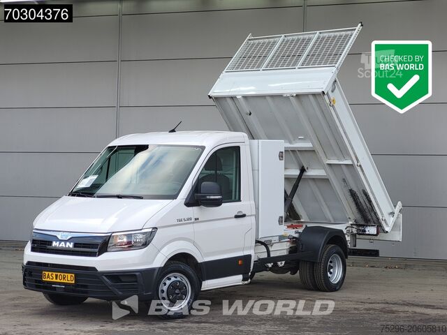 Kippiauto Volkswagen Crafter Kipper met Kist Dubbellucht 3,5t Trekha...