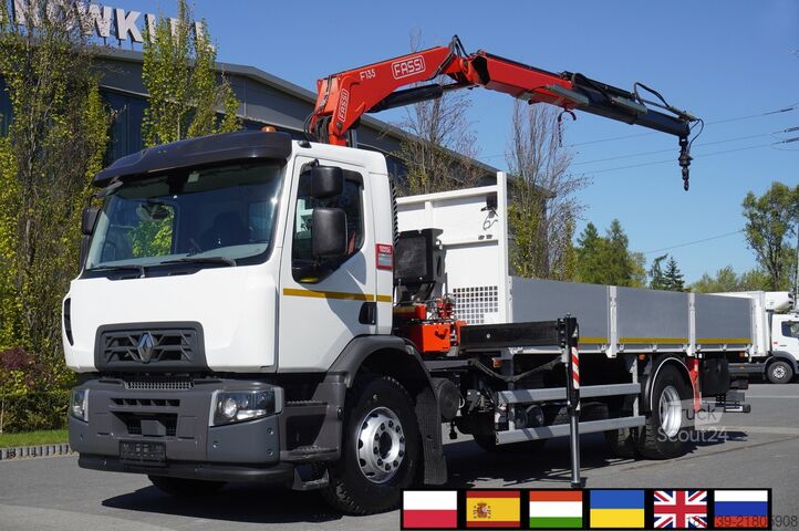 Piattaforma con gru Renault C280 DTI 8/ FASSI crane F135a.22 /15EPAL
