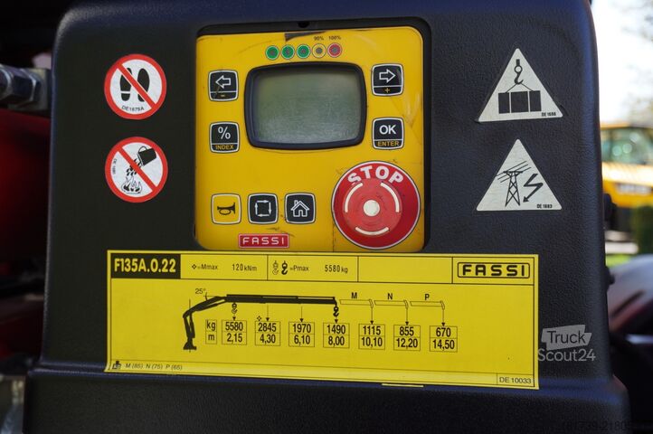 Piattaforma con gru Renault C280 DTI 8/ FASSI crane F135a.22 /15EPAL