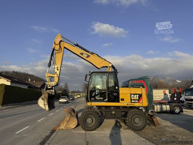 Kolový bagr CATERPILLAR M 313D Powertilt+3xSchaufeln 14200kg Top Zustand