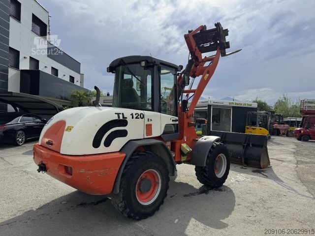 Kolesni nakladalnik TEREX TL 120 Radlader Schaufel+Palletengabel