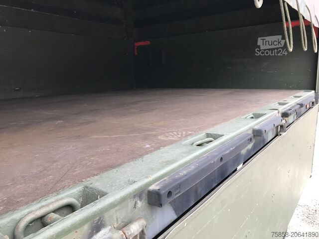 Причіп з бортовою платформою та тентом SCHMITZ 3Achser Bundeswehr mit HU+SP TOP Zustand