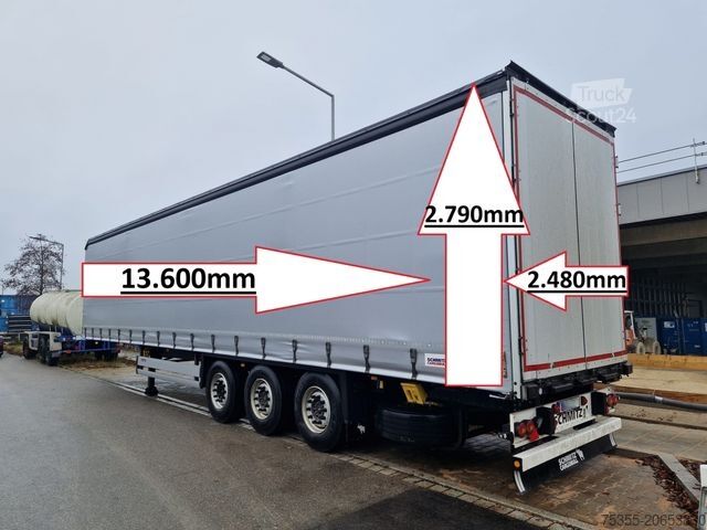 Semirimorchio con telone SCHMITZ CARGOBULL SCS24/L 13.62 E B 1.Hand Liftachse Edscha Portal