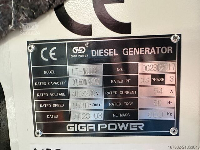 инертни материали Giga power LT-W30GF 37.5 kVA silent generator set