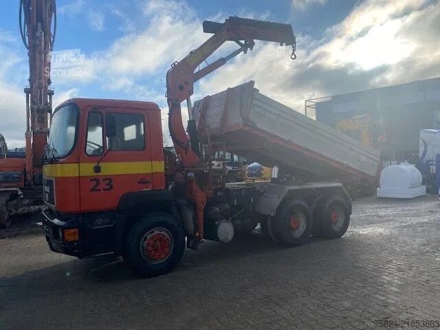 Camion-benne avec grue MAN 26.332 6x4 + Palfinger PK 12000