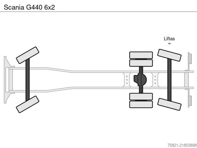 Sistema de brazo de pórtico Scania G440 6x2