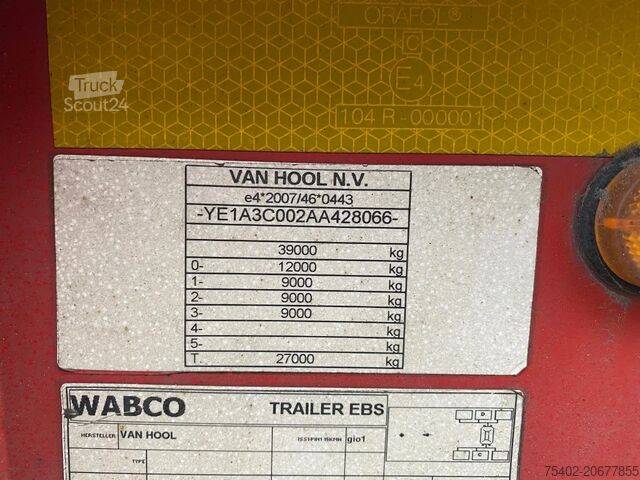 Trasporto di container Van Hool Tank chassis / ADR / BPW + DISC / 20-30 FT