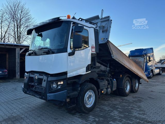 Three-sided tipper truck RENAULT C520 6x4*Bordmatik*Meiller*Blatt*Klima*TOP
