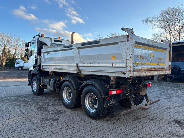 Three-sided tipper truck RENAULT C520 6x4*Bordmatik*Meiller*Blatt*Klima*TOP