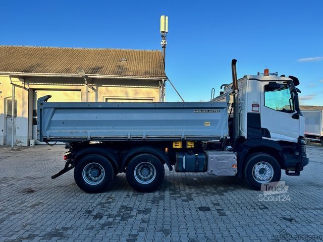 Tipper truck RENAULT C520 6x4*Bordmatik*Meiller*Blatt*Klima*TOP
