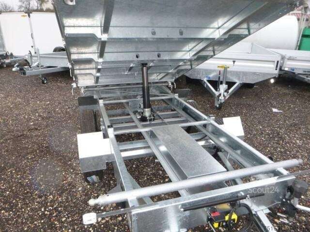 Τριπλής κατεύθυνσης ανατρεπόμενο ρυμουλκούμενο Humbaur 3-Seitenkipper HTK 3500.31 Alu, mit Laubgitteraufsatz