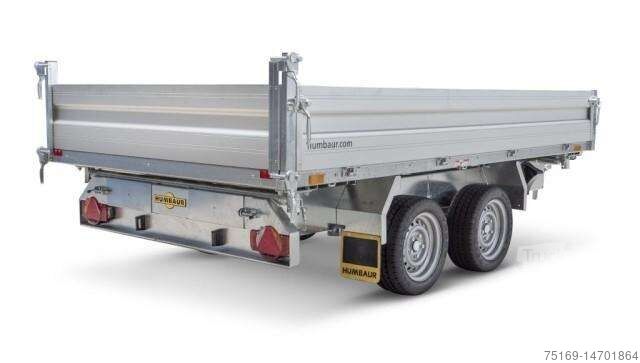 Τριπλής κατεύθυνσης ανατρεπόμενο ρυμουλκούμενο Humbaur 3-Seitenkipper HTK 3500.31 Alu, mit Laubgitteraufsatz