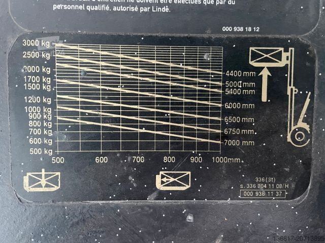 Voorlader vorkheftruck LINDE E30-02 Triplex Elektro Stapler 3.000kg Seitensch