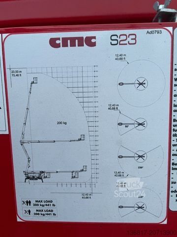Radna platforma CMC Raupe/Gelenkteleskopbühne S23 AH23m NEUWERTI