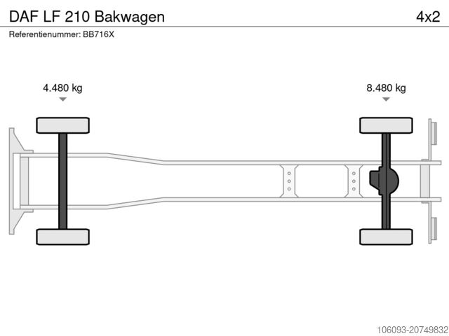 βαλίτσα DAF LF 210 Bakwagen