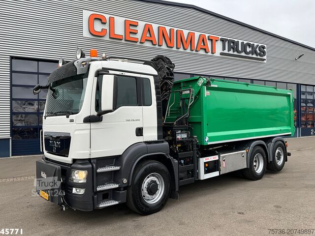 Kipper met kraan Man TGS 26.320 6x4H Hiab 14 Tonmeter laadkraan Just...