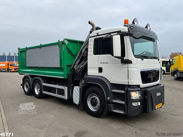 Kipper met kraan Man TGS 26.320 6x4H Hiab 14 Tonmeter laadkraan Just...
