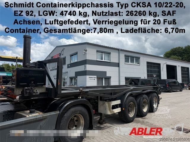 Auflieger SCHMIDT Containerkippchassis Typ CKSA 10/22-20