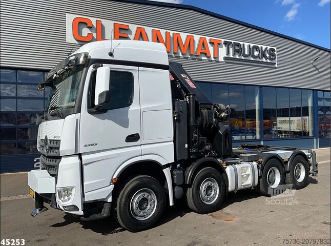 Standartinis-SZM Mercedes-Benz Arocs 3253 8x4 Hiab 105 Tonmeter laadkraan