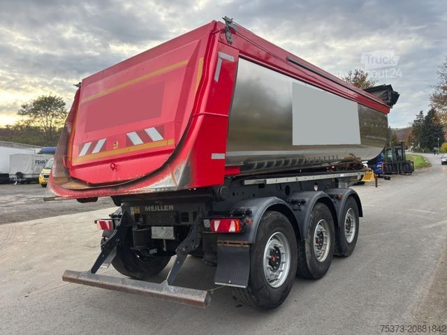 Tipper semitrailer MEILLER KISA3 Thermo/Elek. Verdeck/Unfall/2 Liftachsen