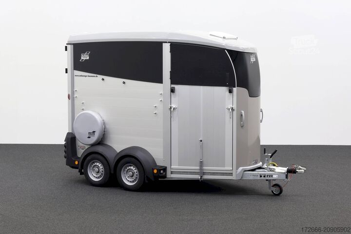 Remorque de transport de chevaux Ifor Williams IFOR WILLIAMS HBX 506 | SILBER +FRONTAUSTIEG RECHTS +POLSTER +3.BREMSLEUCHTE