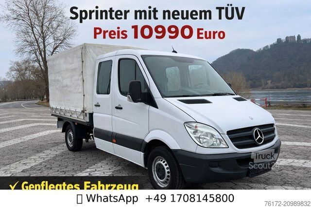 Camion bâché MERCEDES-BENZ Sprinter 213 Doka 7 Sitze AHK