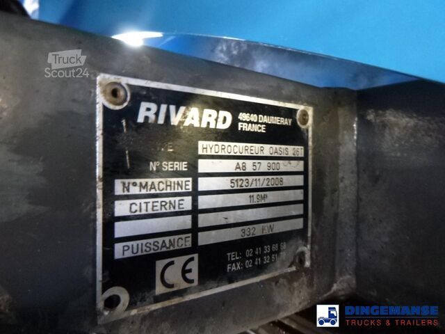Sugande fordon Renault Kerax 450 dxi 6x4 RHD Rivard vacuum tank 11.9 m3