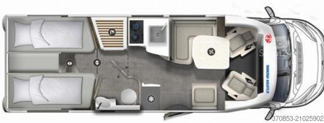 Half-integraal camper EURAMOBIL Profila T PT 720 EB Edition 101