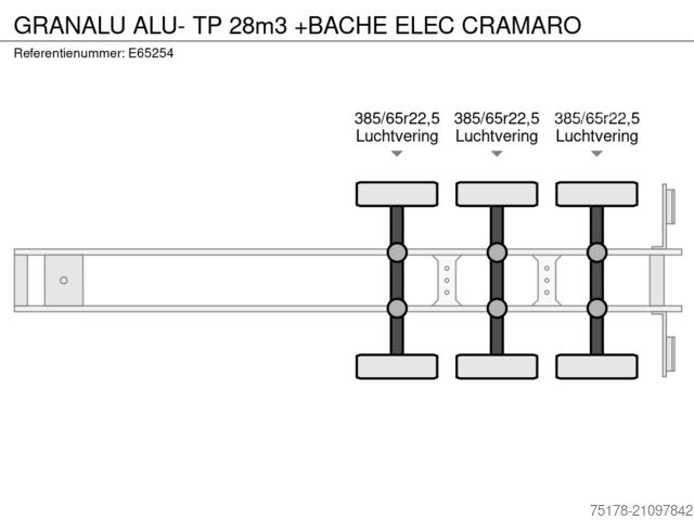 شاحنة قلابة GRANALU ALU- TP 28m3 +BACHE ELEC CRAMARO