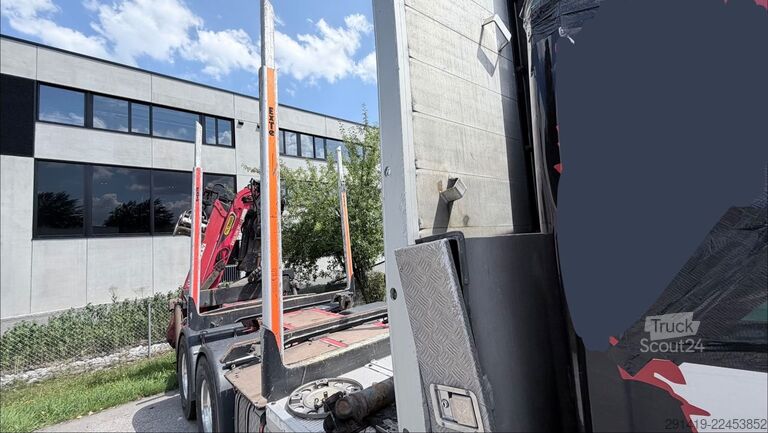 Apaļkoku pārvadāšanas kravas auto SCANIA R490 6x4 Holzlkw mit Epsilon Kran Bj 2017