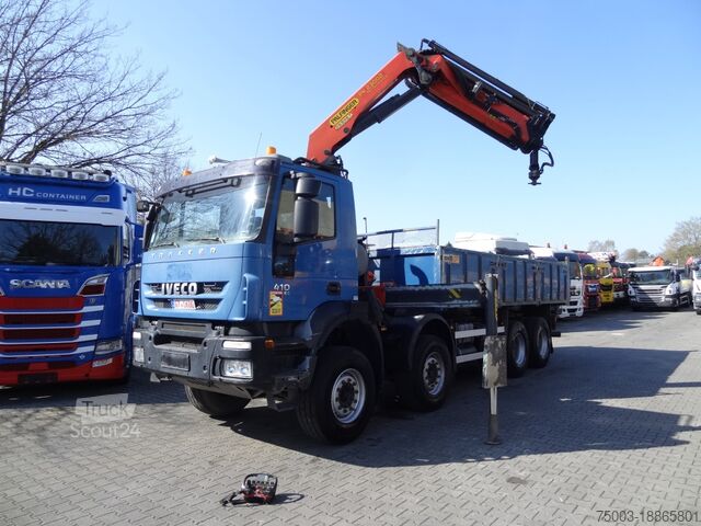 Kiepwagen Iveco Trakker AD340T41 8X4 Kipper Kran Palfinger 23002