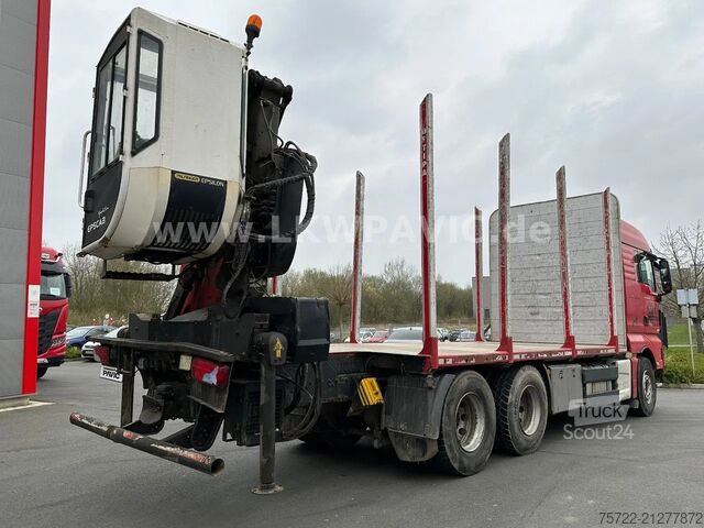 Transportator de lemn MAN TGX 26.580 6x4 BL Epsilon M12Z83 Kabinen-Kran