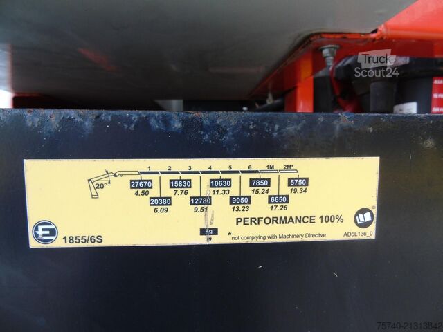 Kraanwagen MAN TGX + EFFER 1855/6S + 8X4 + EURO 6 + REMOTE + F...