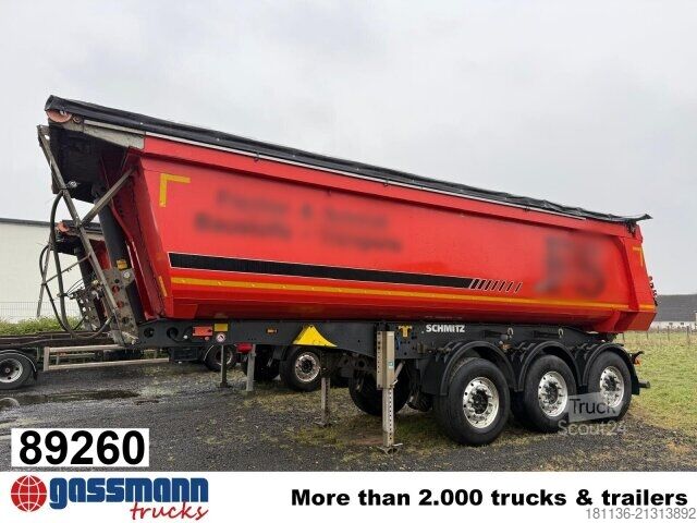 Tipper semitrailer Schmitz SKI 24 SL 7.2, Stahlmulde ca. 28m³, Liftachse,