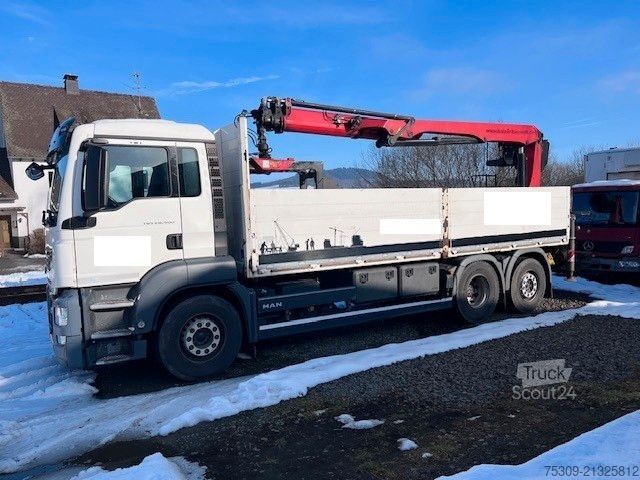 LKW mit Pritsche (offen) MAN 26.400 mit PK 20501 L - Euro 6 - Klima - AHK -