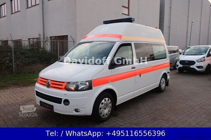 Hasičské auto VW T5 Transporter Hochdach lang KTW Klima Automatik