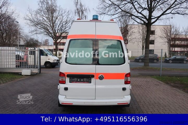 Hasičské auto VW T5 Transporter Hochdach lang KTW Klima Automatik