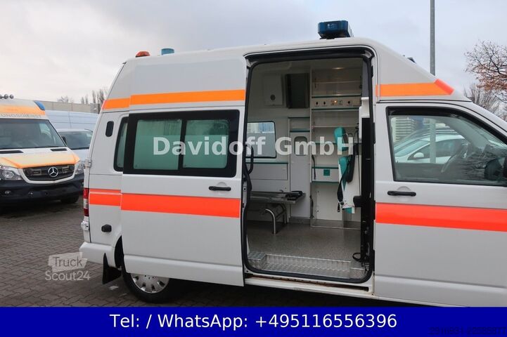 Hasičské auto VW T5 Transporter Hochdach lang KTW Klima Automatik