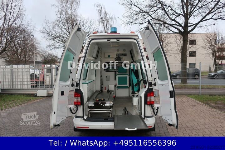 Hasičské auto VW T5 Transporter Hochdach lang KTW Klima Automatik