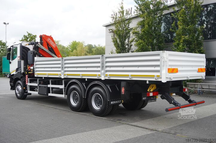 Двустранен самосвал с кран HDS Renault K380 6x4 / FASSI F175 crane 7.85 t
