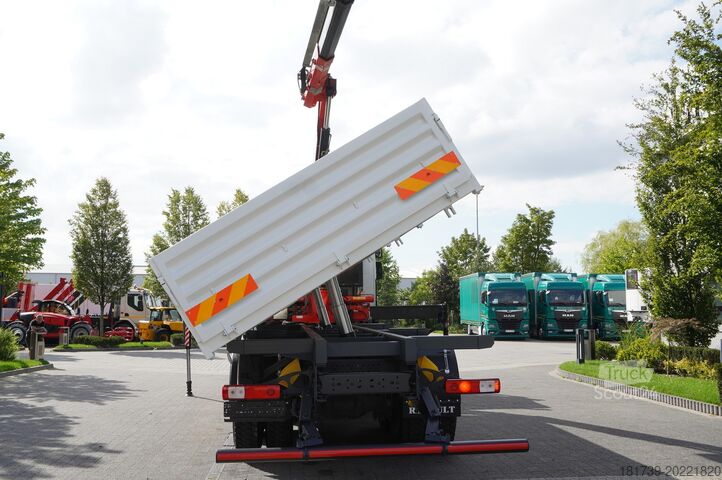 Двустранен самосвал с кран HDS Renault K380 6x4 / FASSI F175 crane 7.85 t