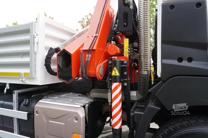 Двустранен самосвал с кран HDS Renault K380 6x4 / FASSI F175 crane 7.85 t