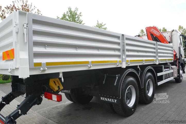 Двустранен самосвал с кран HDS Renault K380 6x4 / FASSI F175 crane 7.85 t