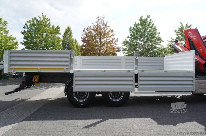 Двустранен самосвал с кран HDS Renault K380 6x4 / FASSI F175 crane 7.85 t