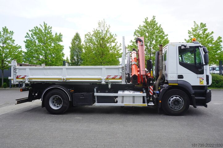 тристранен самосвал Iveco STRALIS 330 E6 / FASSI 195A 8.5 T