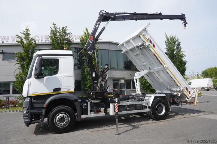 HDS'li 3 taraflı damperli kamyon Mercedes-Benz Arocs 1833 / 87,000 km!!! / Hds HIAB