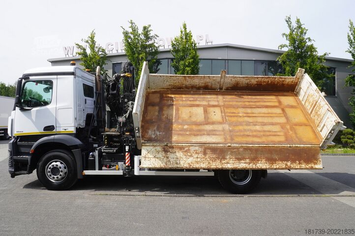HDS'li 3 taraflı damperli kamyon Mercedes-Benz Arocs 1833 / 87,000 km!!! / Hds HIAB